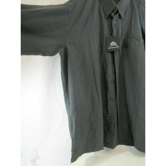 Stormtech Shirt Button Down Long Sleeve Large Cinder Grey New NWT Casual Mens - Picture 4 of 12